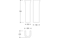 Cedarwood 560x450mm 1TH Basin & Full Pedestal (Boxed)