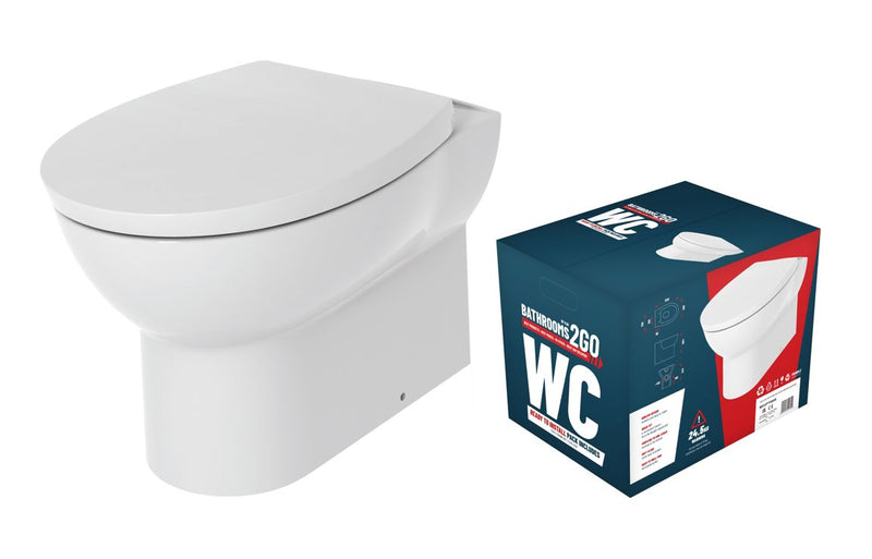 Rimless Back To Wall WC & Soft Close Seat