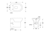 2Go Rimless Back To Wall WC & Soft Close Seat