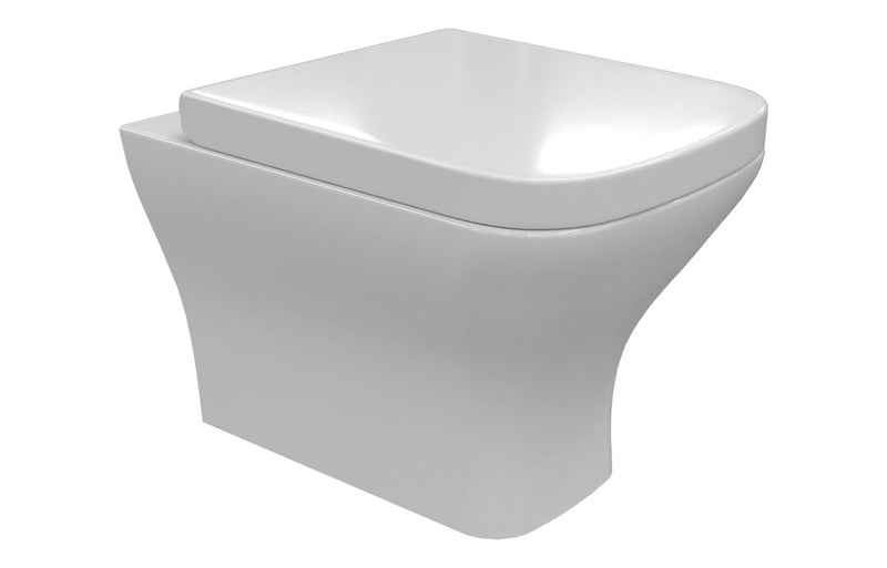 Cedarwood Rimless Back To Wall WC & Wrapover Soft Close Seat