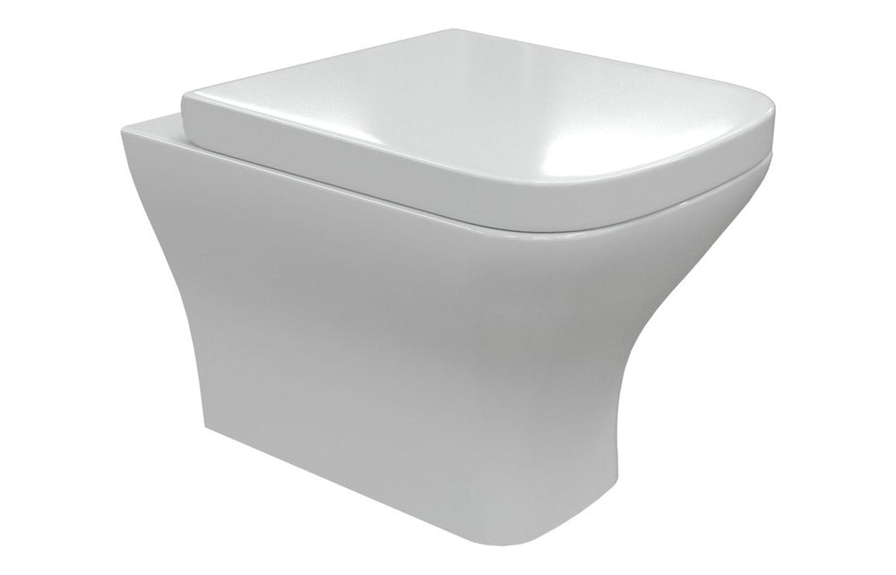 Cedarwood Rimless Back To Wall WC & Wrapover Soft Close Seat