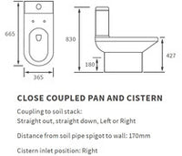 Vista 550mm Vanity & C/C Toilet Pack