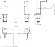 Evola Bath Filler - Brushed Brass