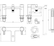Evola Bath/Shower Mixer - Matt Black
