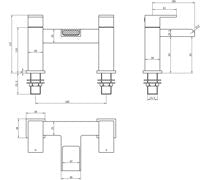 Marne Bath Filler - Chrome