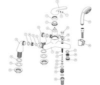 Nerola Bath/Shower Mixer - Chrome