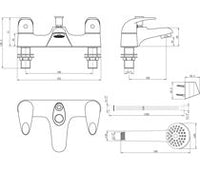 Nerola Low Pressure Bath/Shower Mixer - Chrome
