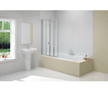 Merlyn 850x1400mm 4-Fold Bath Screen (8mm)