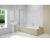 Merlyn 850x1400mm 4-Fold Bath Screen (8mm)