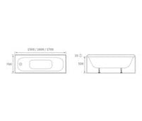 Eurowa Steel Single End 2TH Bath w/Legs