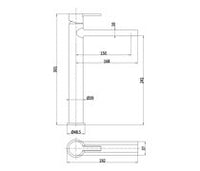 Evola Tall Basin Mixer - Matt Black