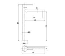Evola Tall Basin Mixer - Brushed Brass