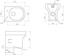 Vista 500mm WC Unit & BTW Pan Pack - White Gloss