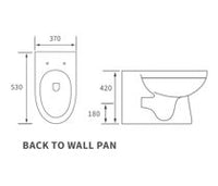 Vista 500mm WC Unit & BTW Pan Pack - White Gloss
