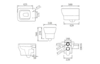 Arlo Rimless Wall Hung WC & Soft Close Seat