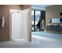 Merlyn Vivid Boost 1 Door Offset Quadrant - Chrome
