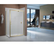 Merlyn Vivid Boost Sliding Door - Brushed Brass