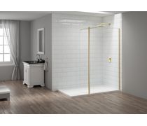 Merlyn Wetroom Panel 8mm - Brushed Brass