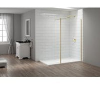 Merlyn Wetroom Panel 8mm - Brushed Brass