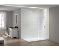 Merlyn Wetroom Panel 8mm - Brushed Brass