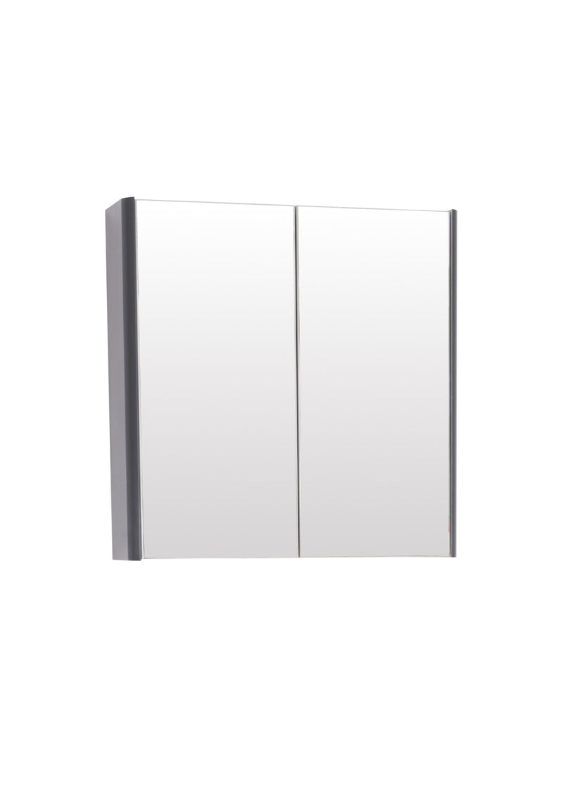 Options 24 600mm Mirror Cabinet Cool Grey