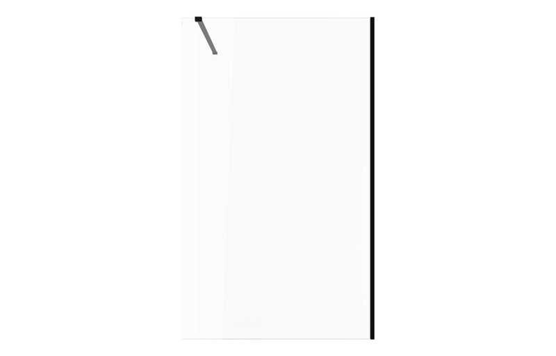 Iconix Wetroom Panel & Support Bar - Matt Black