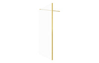 Iconix Wetroom Panel & Support Bar - Brushed Brass