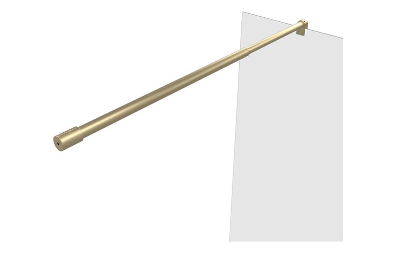 Iconix Wetroom Side Panel & Arm - Brushed Brass