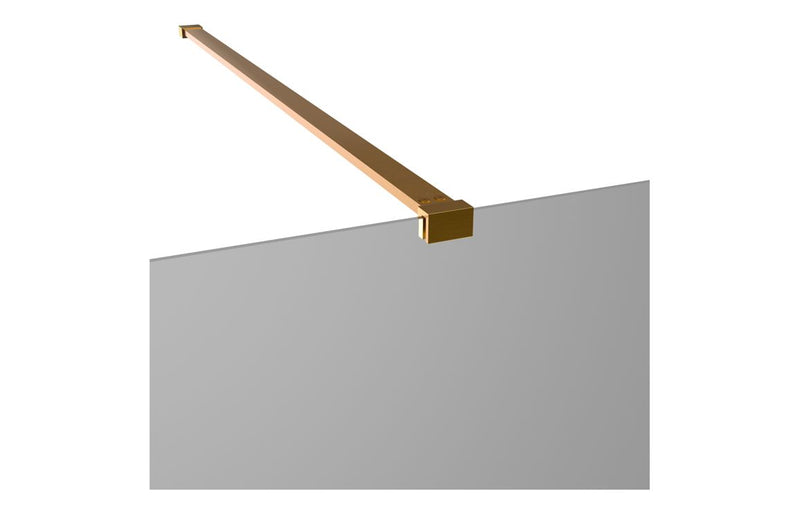 Iconix Wetroom Panel & Support Bar - Brushed Bronze