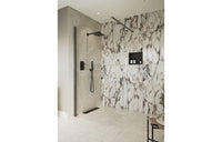 Iconix Wetroom Panel & Support Bar - Gunmetal