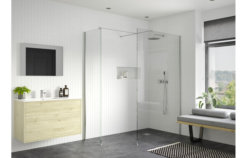 Iconix Wetroom Side Panel & Arm - Chrome