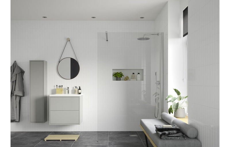 Iconix Wetroom Panel & Support Bar - Chrome