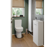 Volta 510mm Floor Standing 2 Door Basin Unit & 1TH Thin Edge Basin - White Gloss