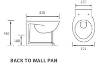 Tuscany Back To Wall WC & Soft Close Seat