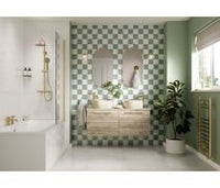 Volta 410mm Wall Hung 1 Door Basin Unit & 1TH Basin - Oak