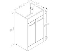 Venosa 1000mm F/S L-Shape Pack & Basin - White Gloss
