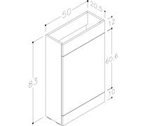 Venosa 900mm F/S L-Shape Pack & Basin - White Gloss