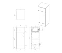 Vista 300mm 1 Drawer, 1 Door Base Unit - White Gloss