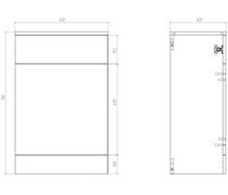 Vista 560mm Basin Unit & WC Unit Pack - White Gloss