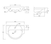 Vista 550mm Vanity & C/C Toilet Pack