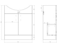Vista 650mm Basin Unit & WC Unit Pack - White Gloss