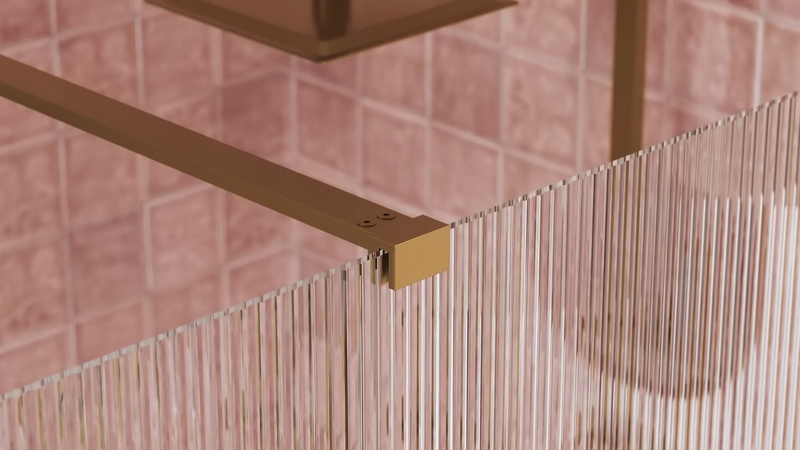 Iconix Wetroom Side Panel & Arm - Brushed Bronze